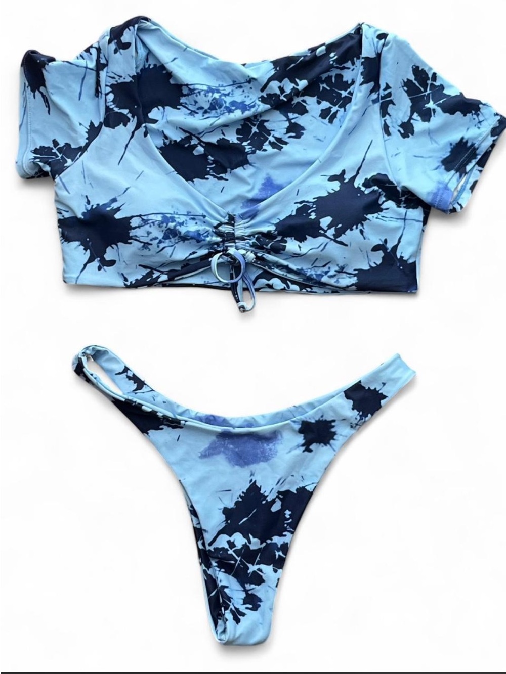 Splatter Tie Dye Crop Top Bikini